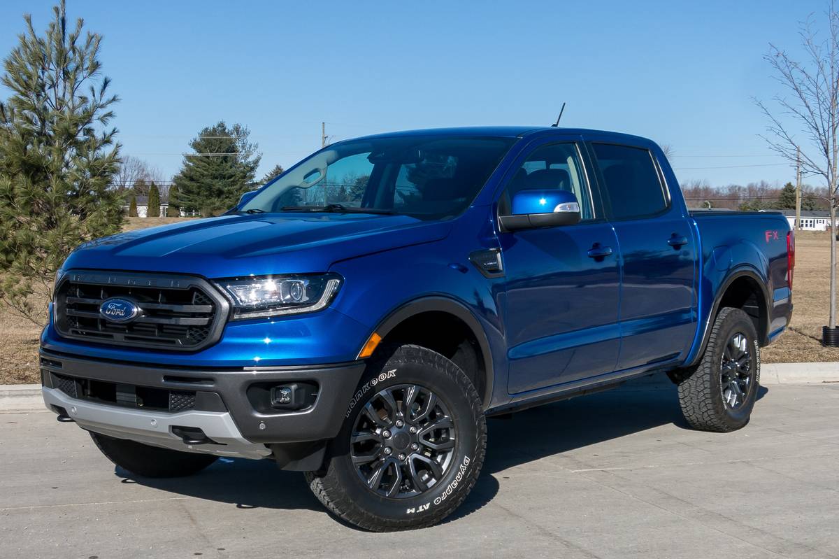 01 ford ranger lariat 2019 angle  blue  exterior  front jpg