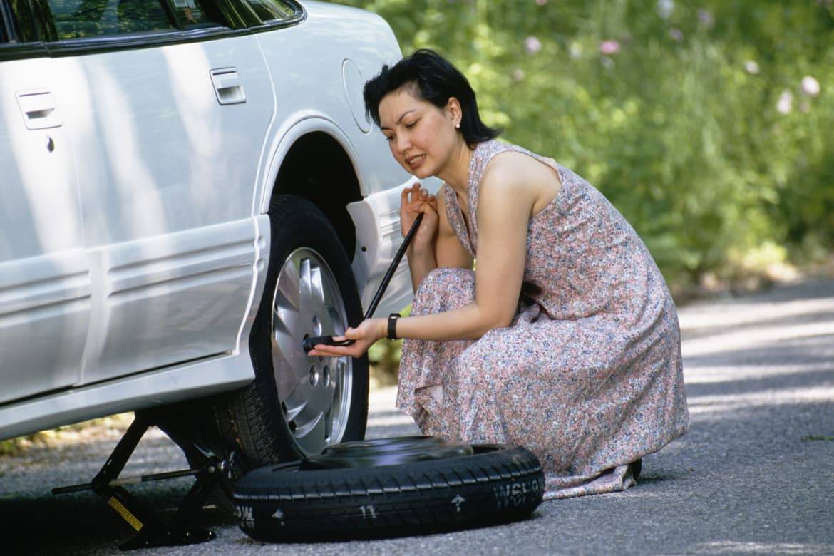 Changing a on sale flat tire