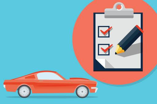 Car checklist illustration