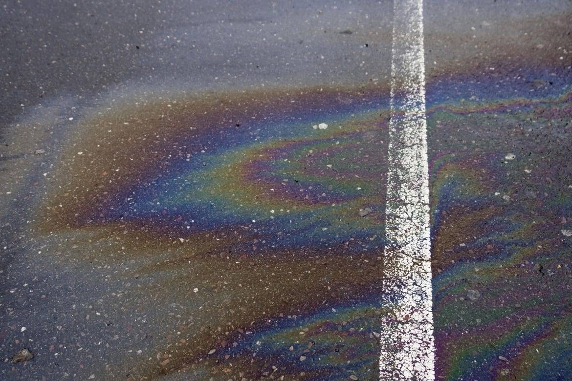Liquid that's leaked from under a car