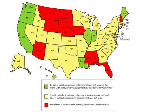 Seat Belt Laws by State