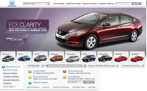 Honda fcx store clarity 2008