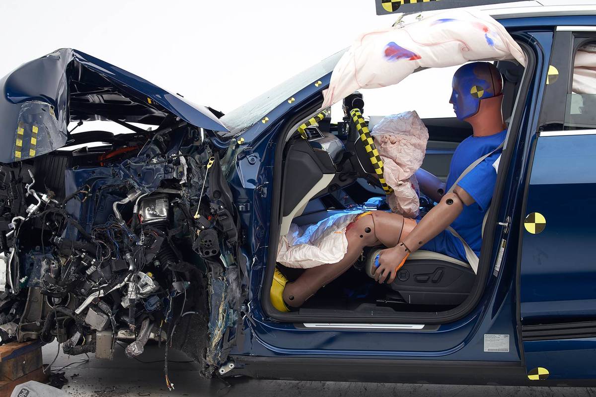 2020 Audi e-Tron Sportback after a collision test