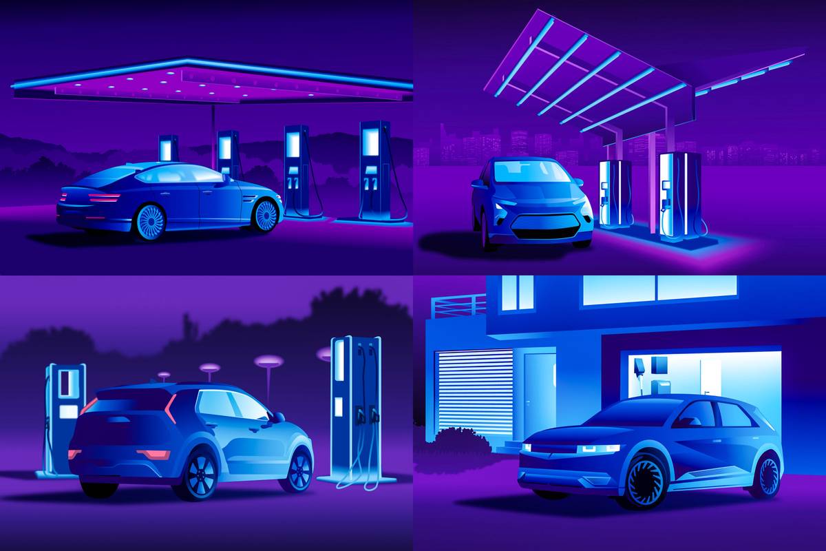 Original data for electric vehicles (EVs) in the work area.