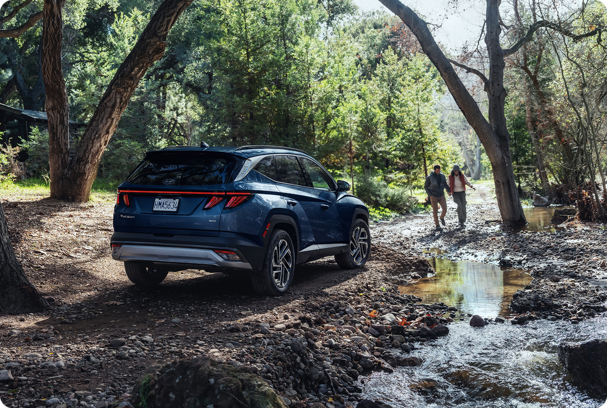 2025 Hyundai Tucson in forest by stream oem png