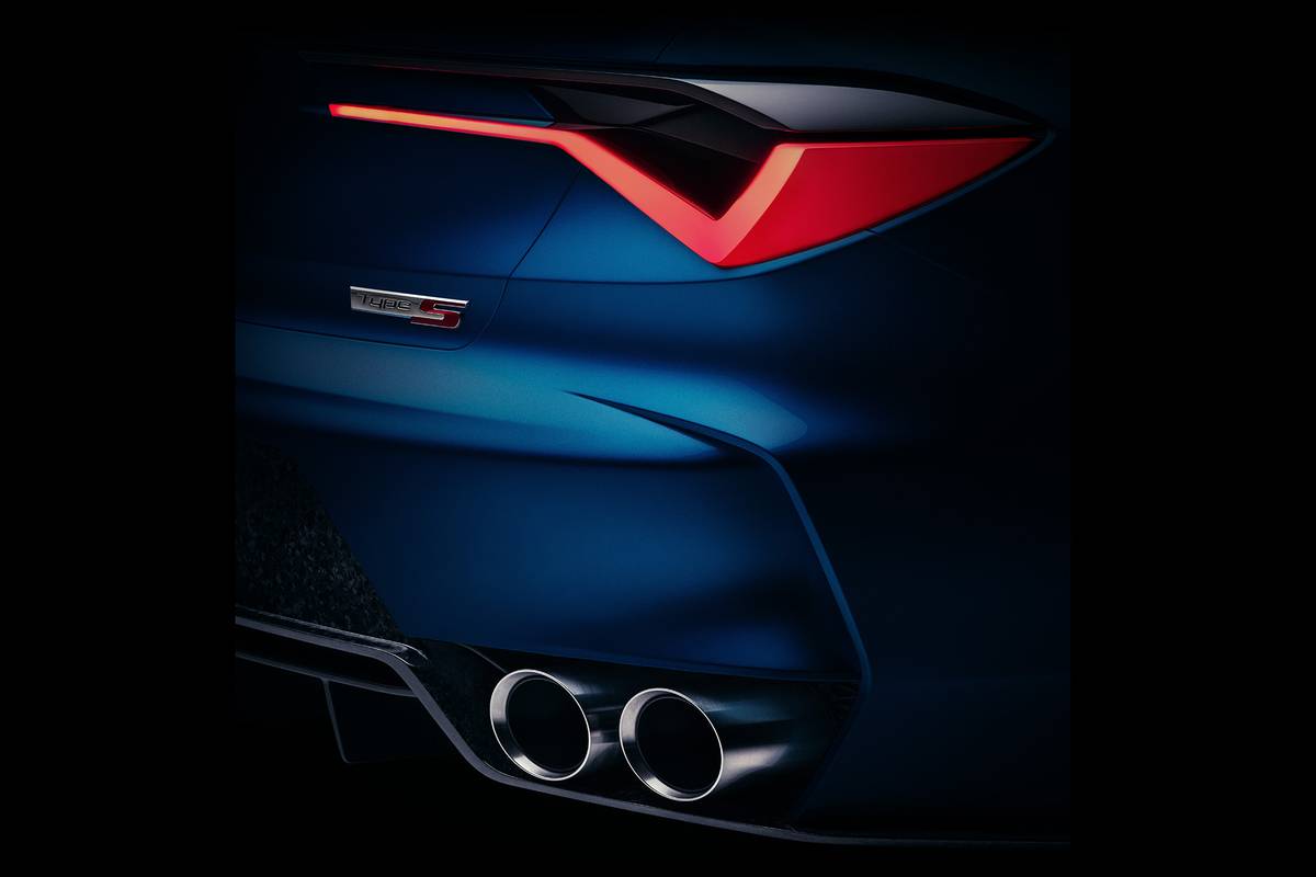 Acura Type S Concept blue exhaust taillight jpg