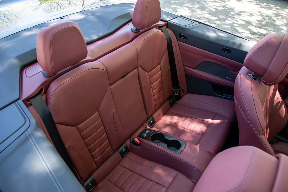 bmw m440i convertible 2021  47 backseat  interior jpg