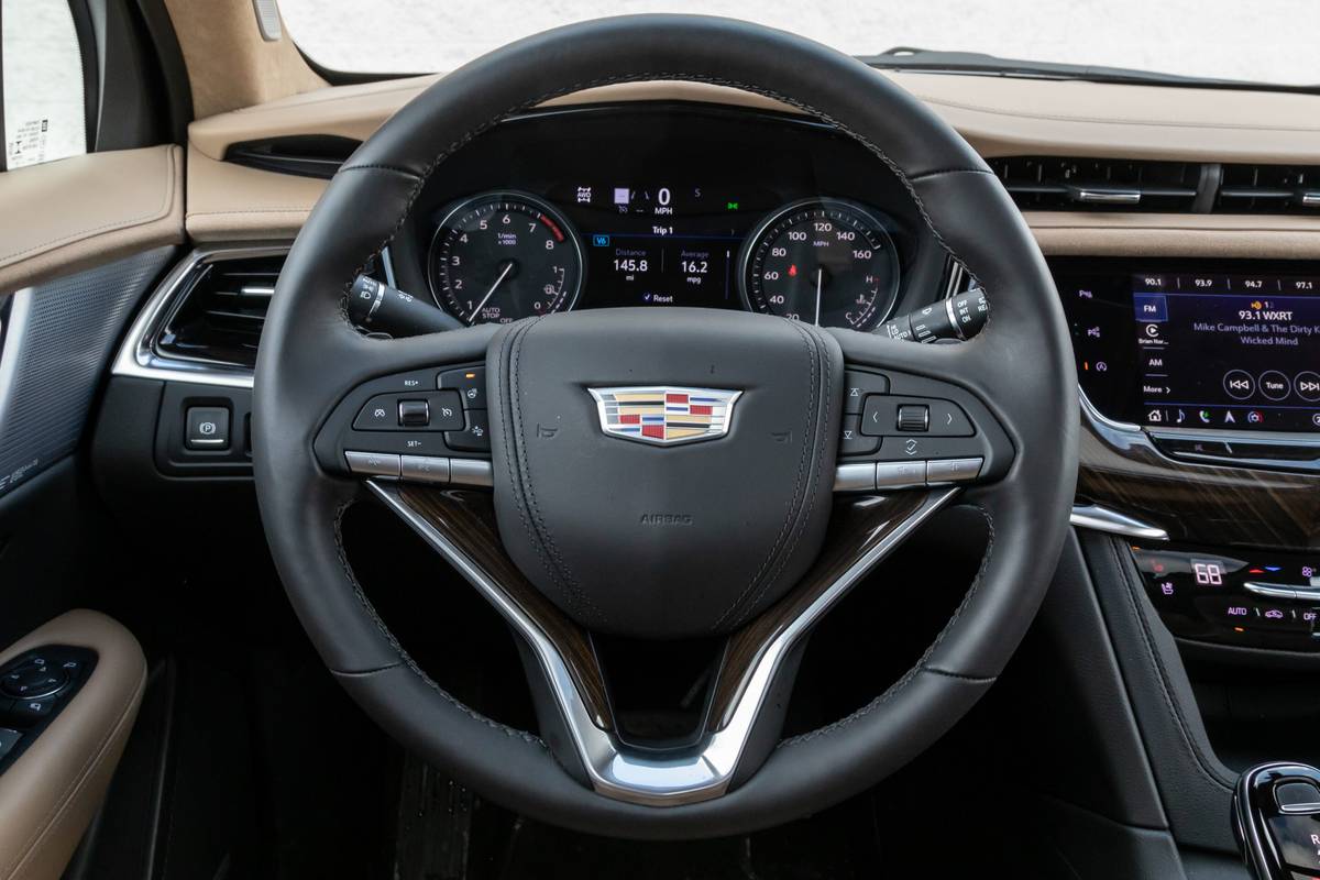 cadillac xt6 2022 17 interior badge steering wheel suv scaled jpg