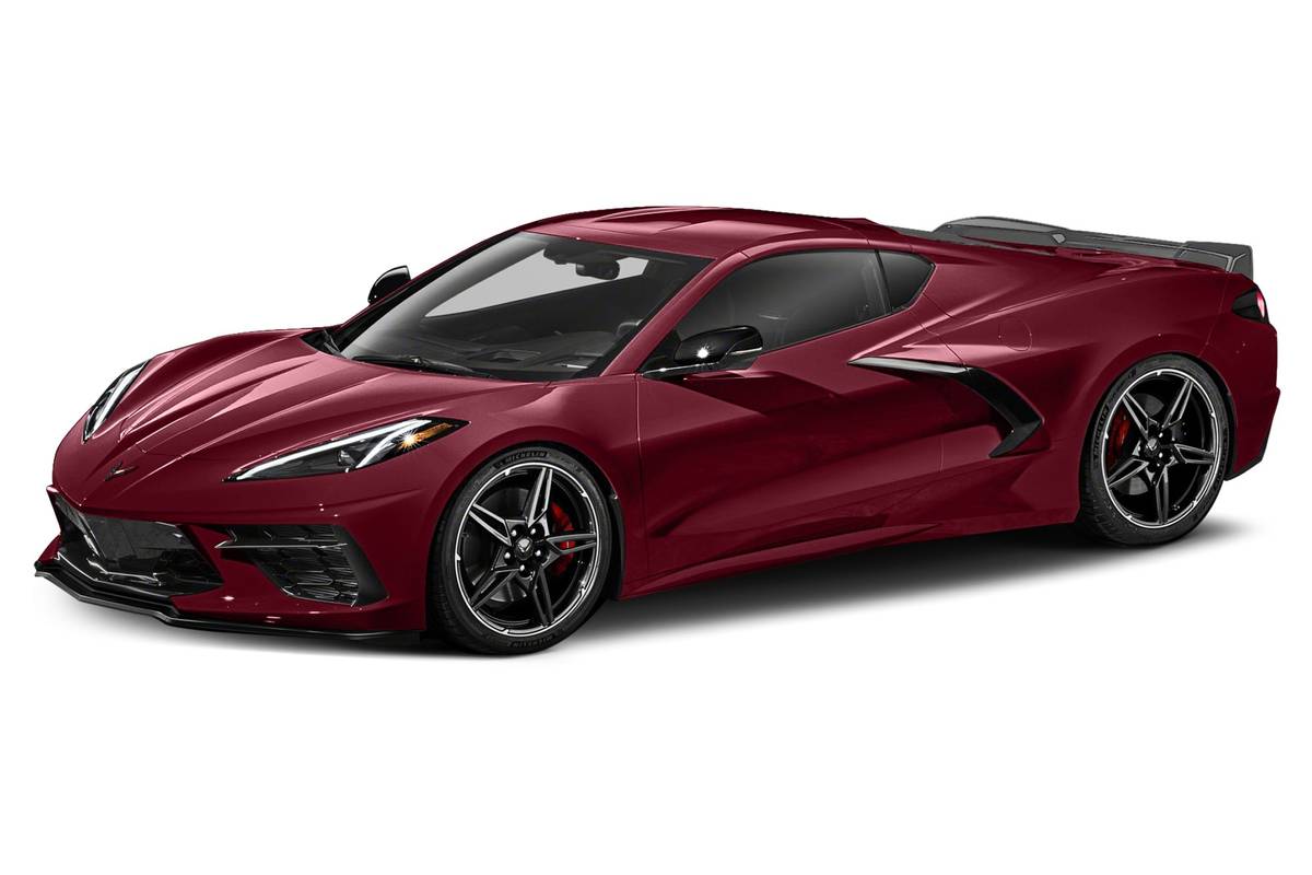 Red 2020 Chevrolet Corvette front angle view