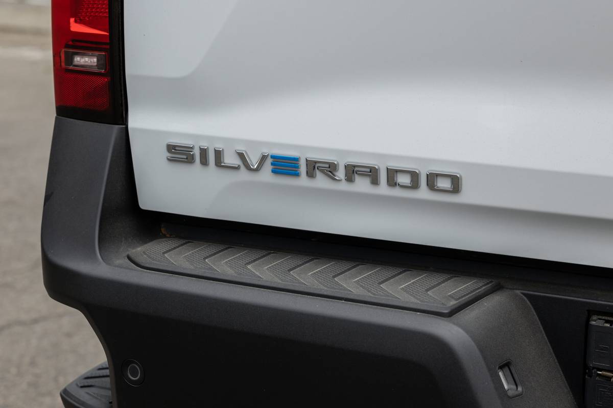chevrolet silverado ev wt 2024 18 exterior rear badge scaled jpg