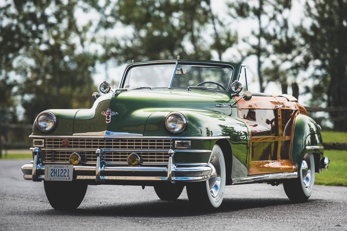chrysler town and country convertible 1949 angle front woodgrain jpeg