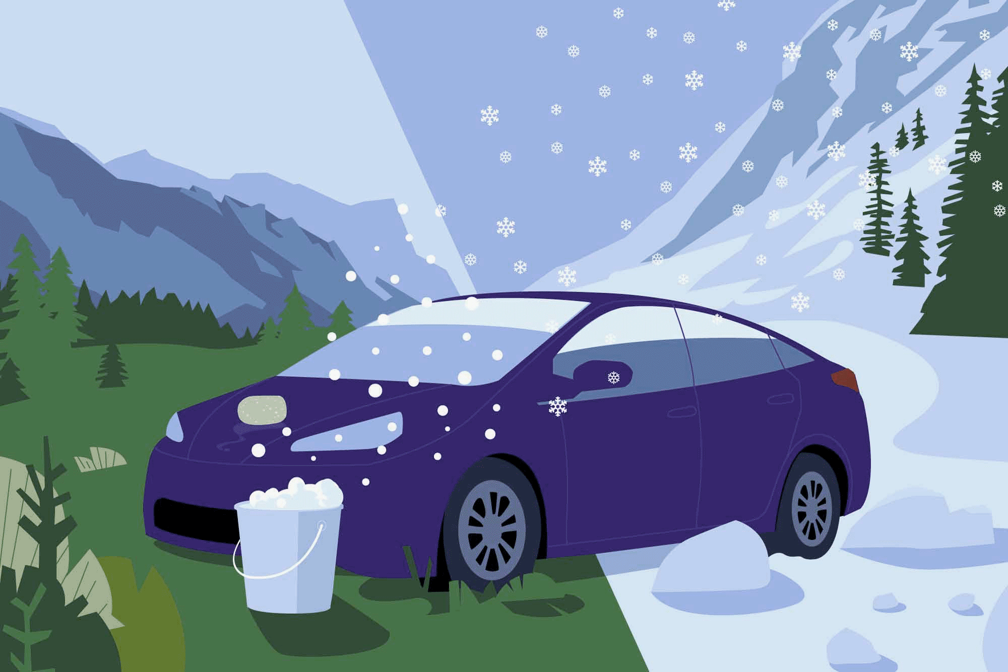 When is it too cold to wash your car during winter?