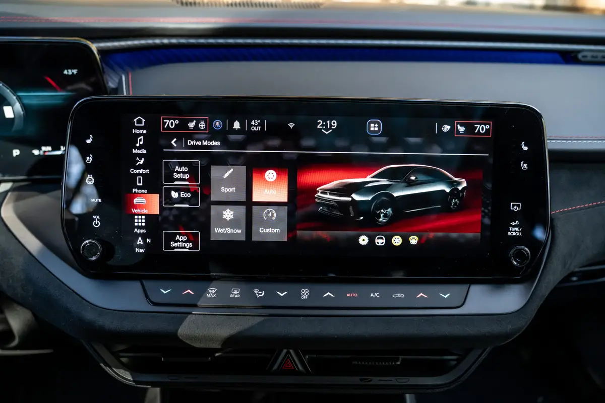 dodge charger scat pack 2026 27 interior center stack display scaled jpg