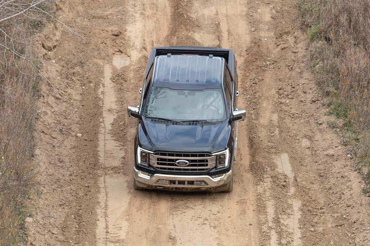 2021 Ford F-150 driving off-road