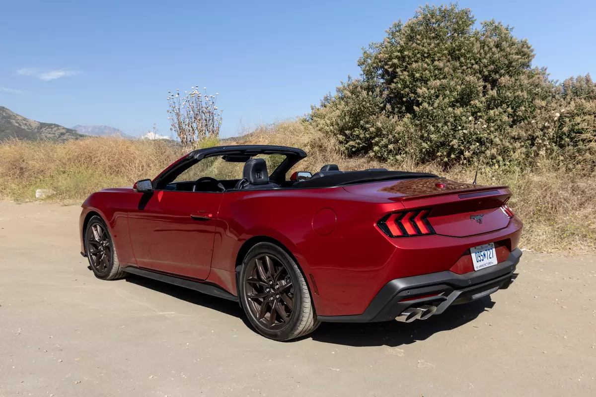 ford mustang ecoboost 2024 19 exterior rear angle jpg