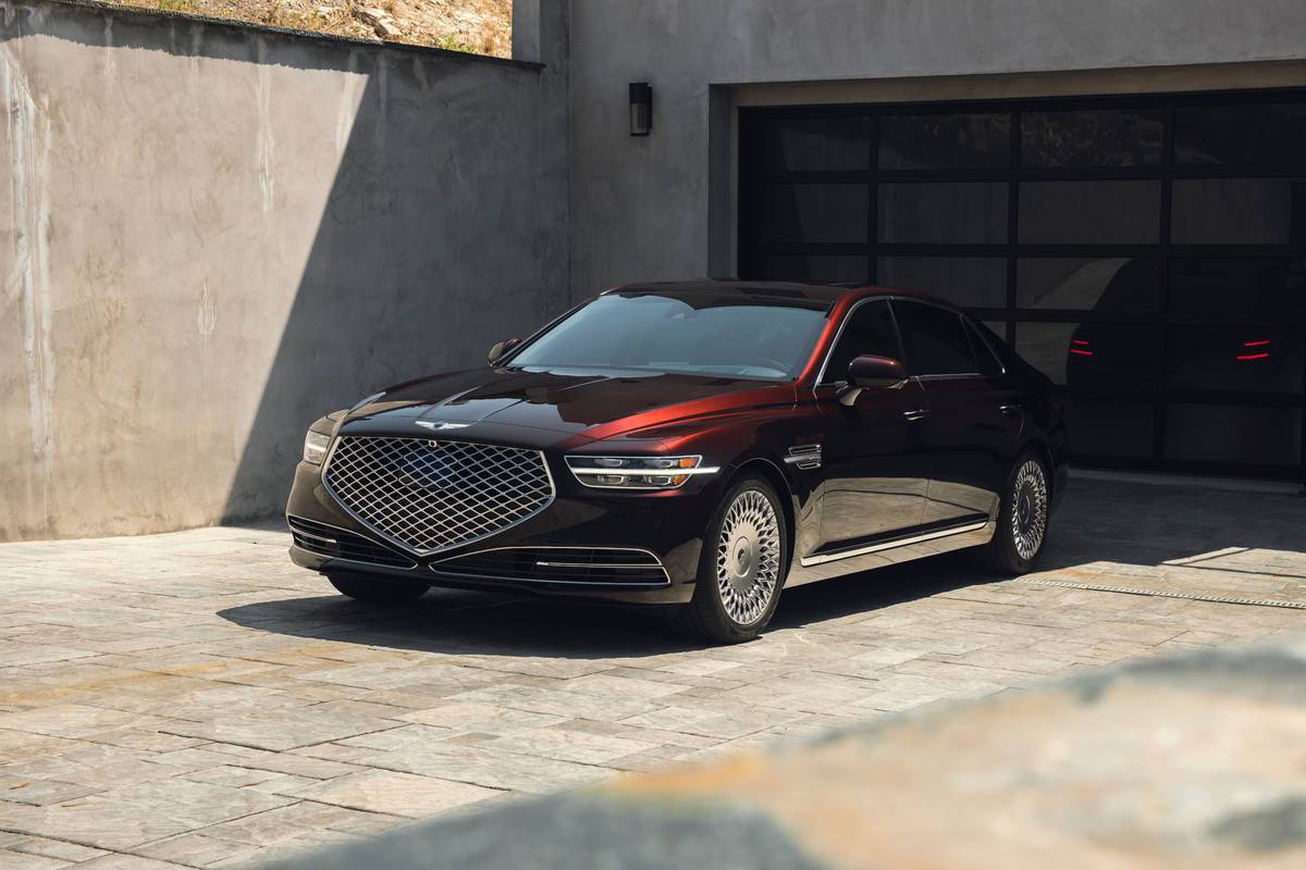 genesis g90 2020 01 angle  exterior  front  red jpg