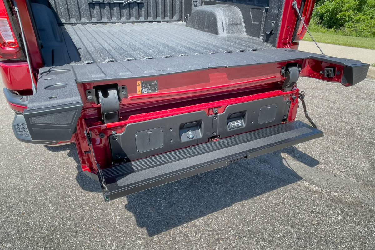 gmc sierra 1500 at4x 2022 13 exterior red tailgate scaled jpg