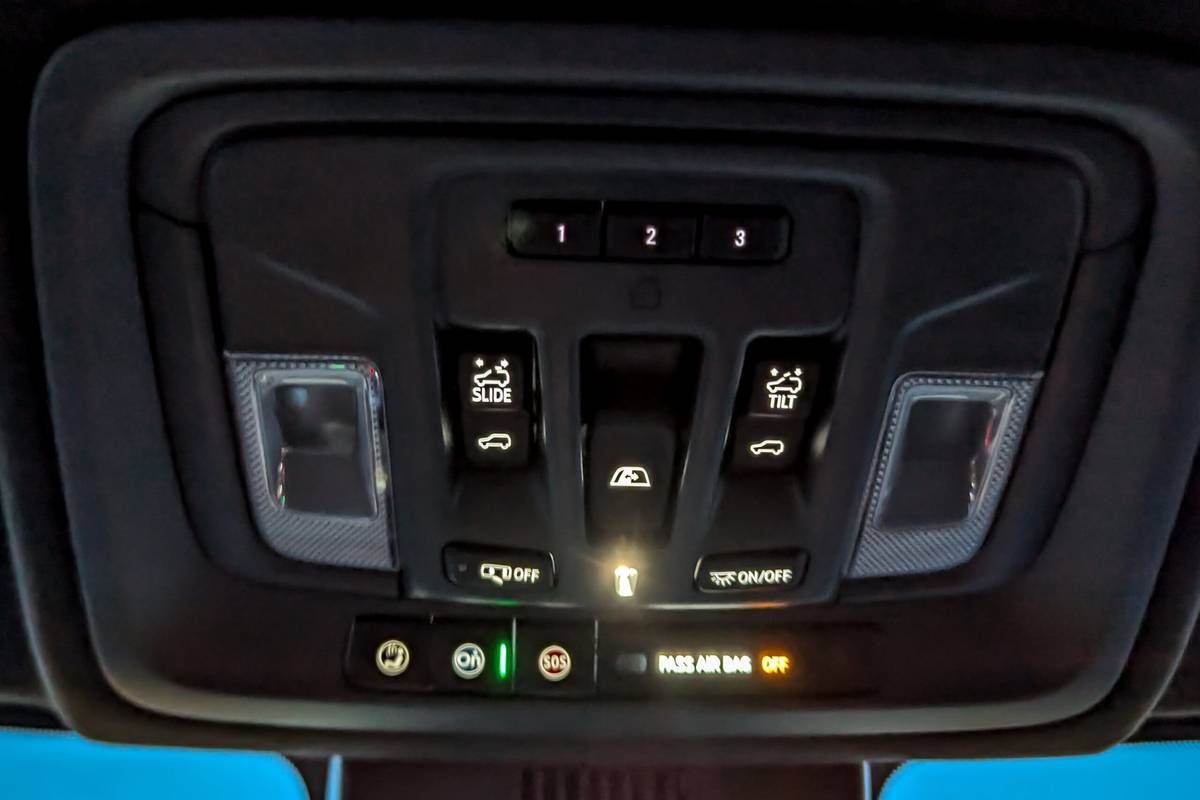 gmc sierra 1500 denali ultimate 2026 28 interior overhead controls scaled jpg
