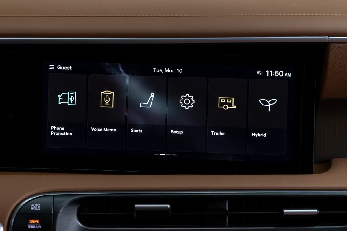 hyundai palisade hybrid calligraphy 2026 21 interior center stack display jpg