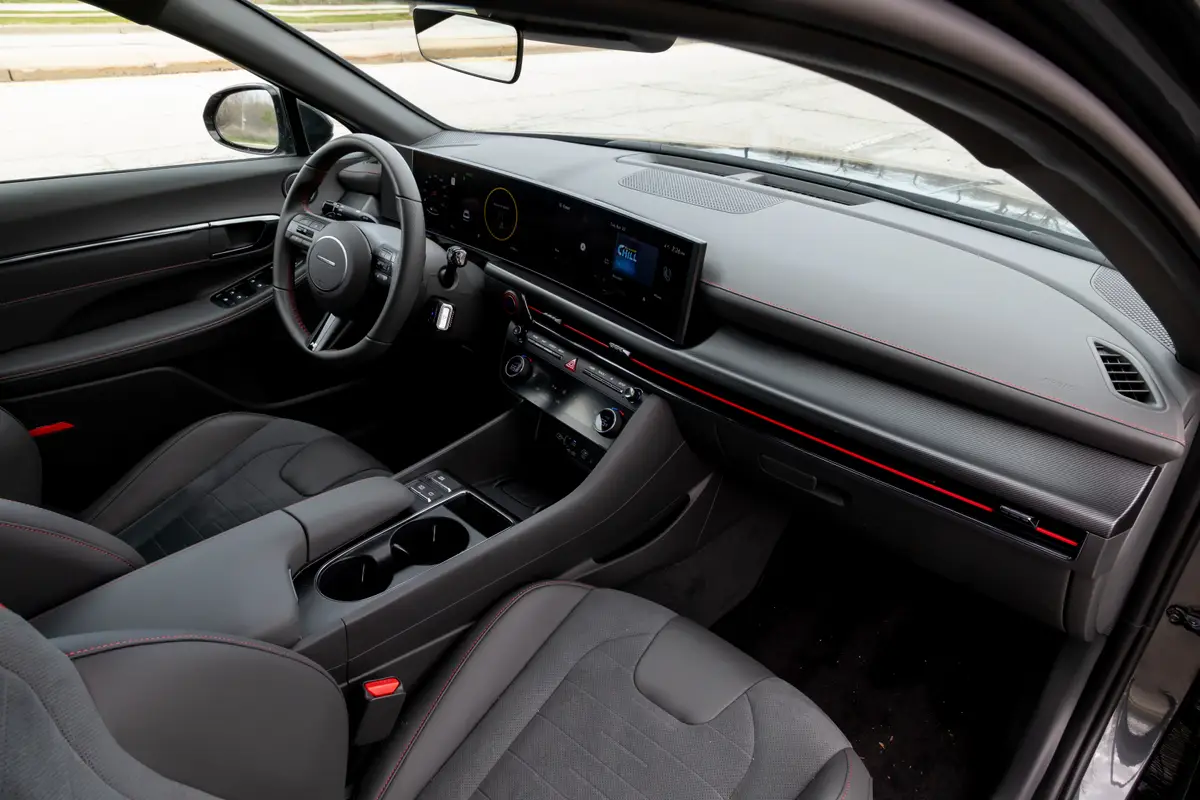 hyundai sonata n line 2025 17 interior front row jpg