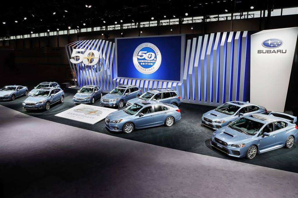 Subaru 50th anniversary 2018 models unveiled at the Chicago Auto