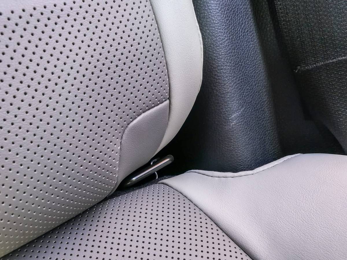Exposed Latch anchors should make car-seat connection easy. | Cars.com photos by Jennifer Geiger