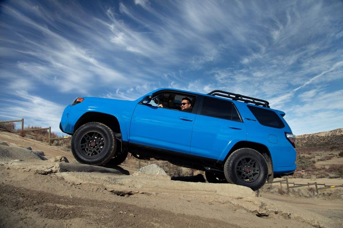 YouTube conducted a test drive and review of the 4Runner TRD PRO in Voodoo Blue.