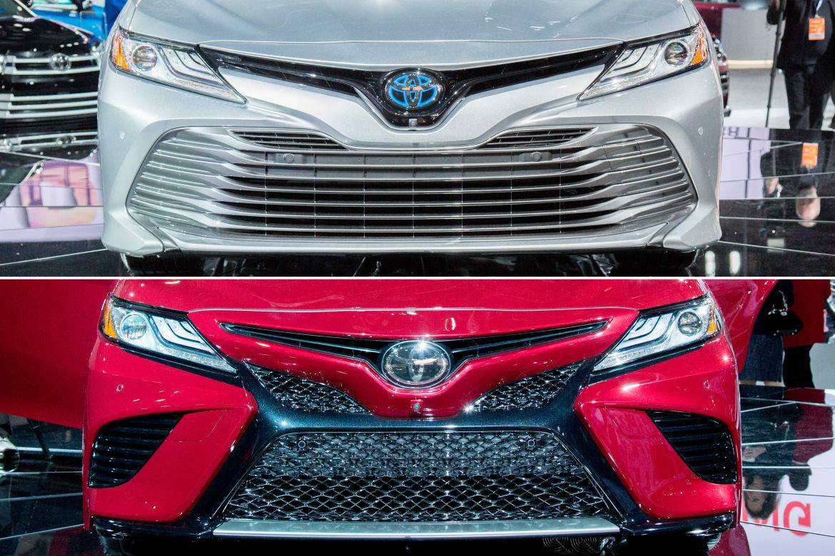 Front Bumper Trim Compatible with Toyota Camry 2018 RH Upper Textured SE Model North America Built 