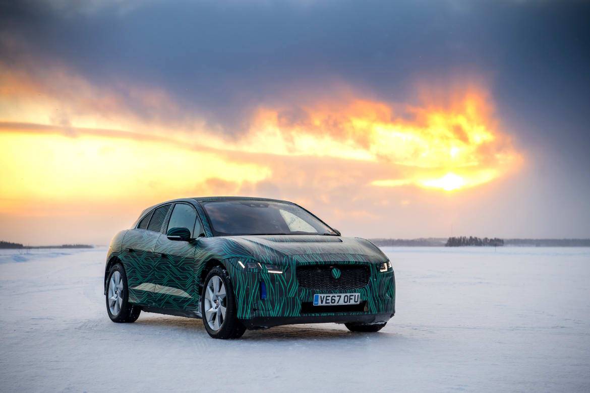 Jaguar I-Pace electric SUV in cold-weather testing in Sweden 10