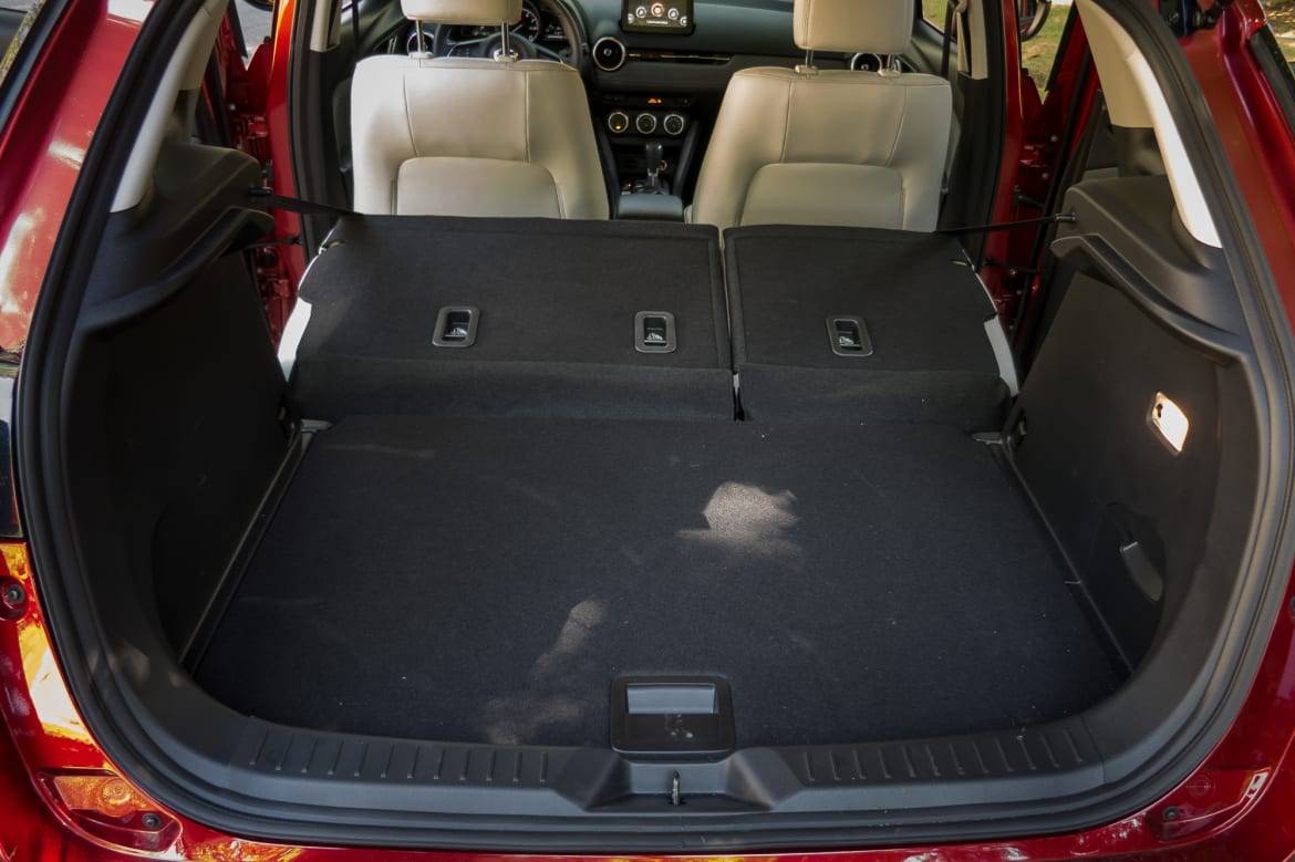Maximum cargo space is 41.7 cubic feet in this model with Bose premium audio, 44.5 cubic feet without. | Cars.com photo by Fred Meier