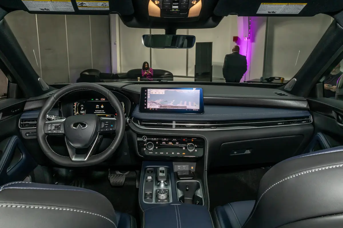 infiniti qx60 sport 2026 53 interior front row jpg