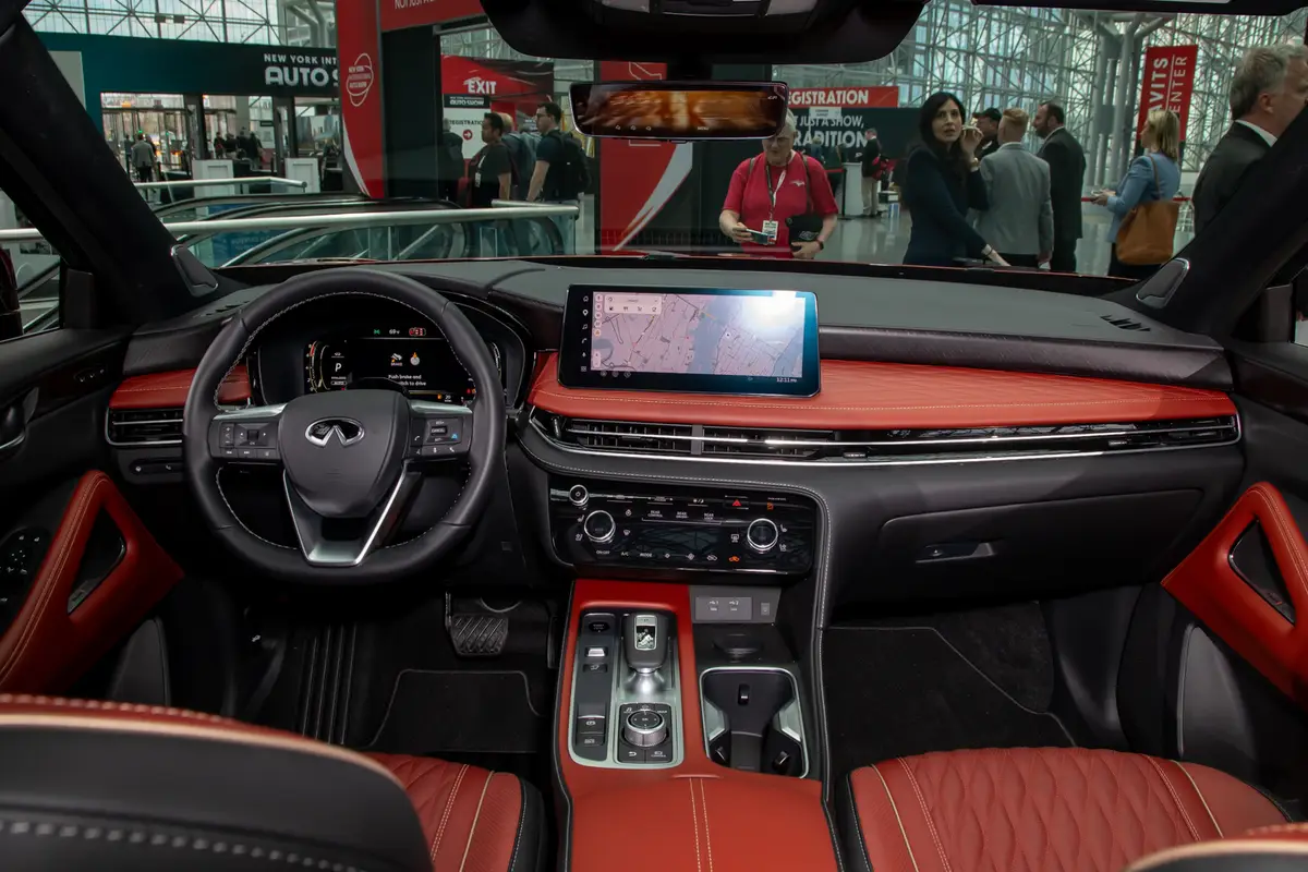 infiniti qx65 2026 10 interior front row jpg