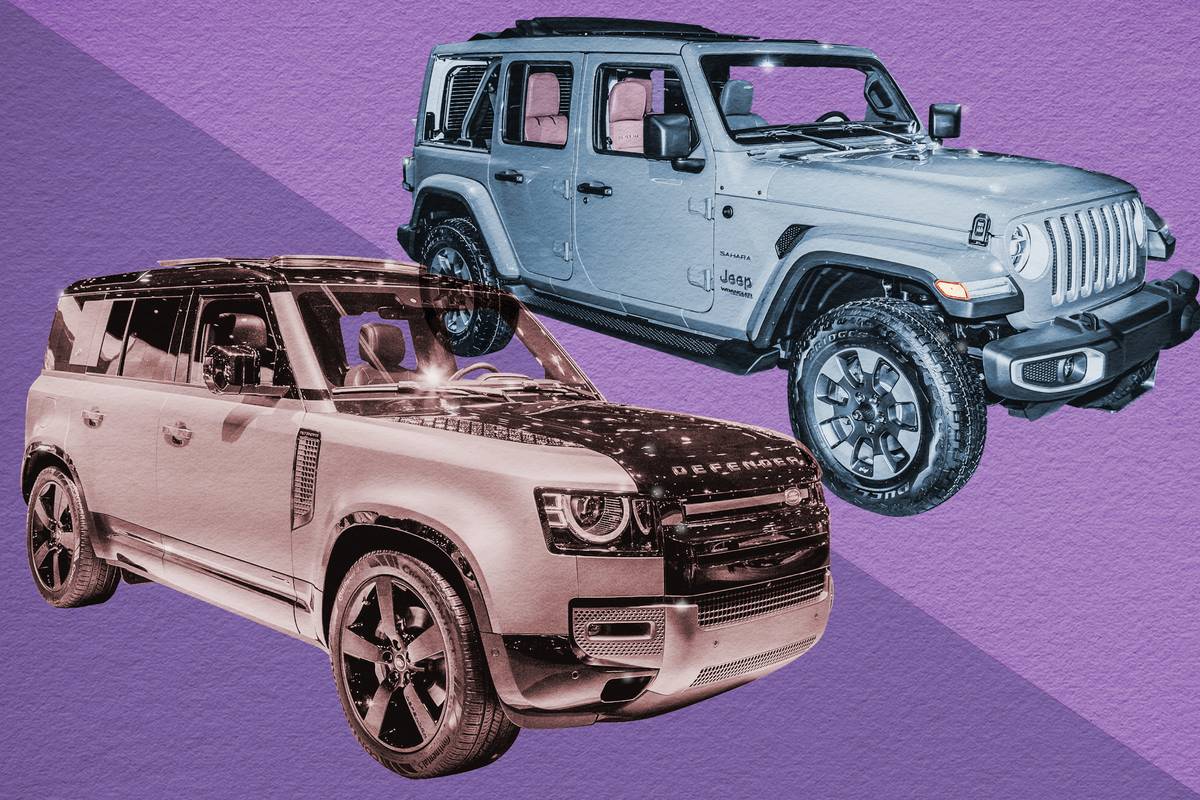 Mathis rust raken Auto Show Face-Off: 2020 Land Rover Defender Vs. 2020 Jeep Wrangler Rubicon  | News | Cars.com