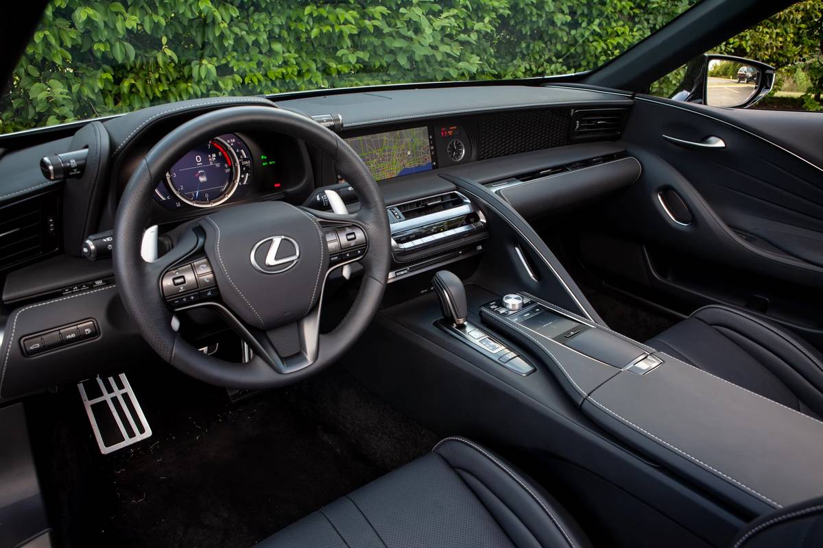 lexus lc 500 convertible 2021 15 angle  front row  interior jpg