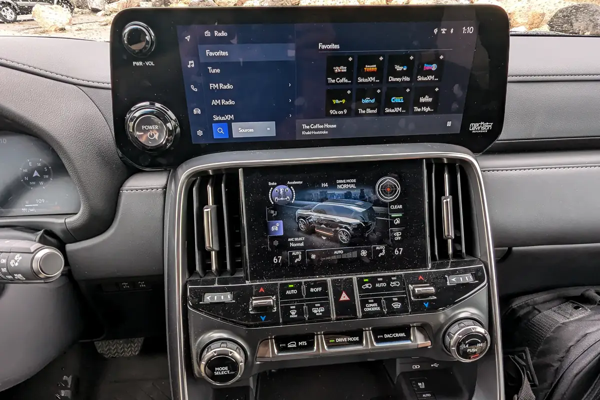 lexus lx 700h overtrail 2025 17 interior center stack display jpg