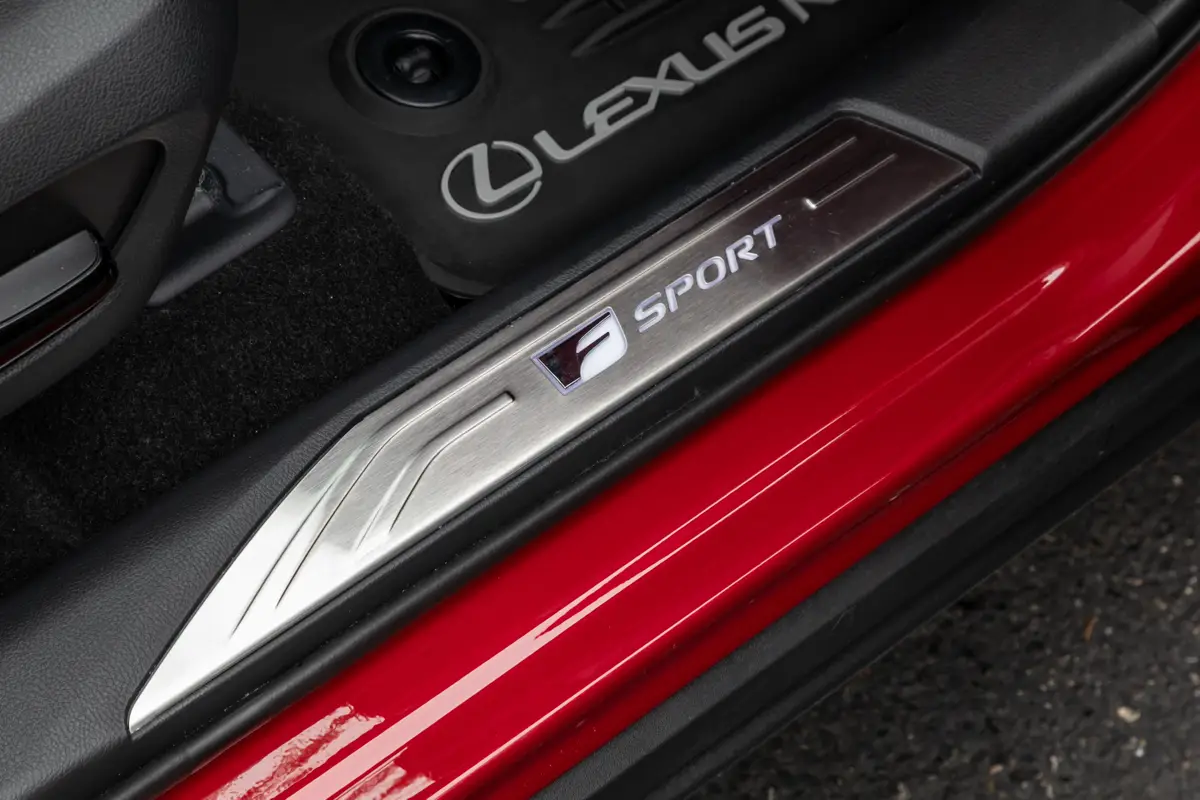 lexus nx 350h f sport 2026 41 interior door badge jpg