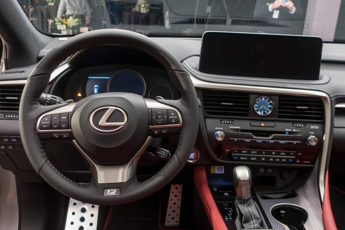 lexus rx350 f sport 2020 10 front row  interior  steering wheel jpg