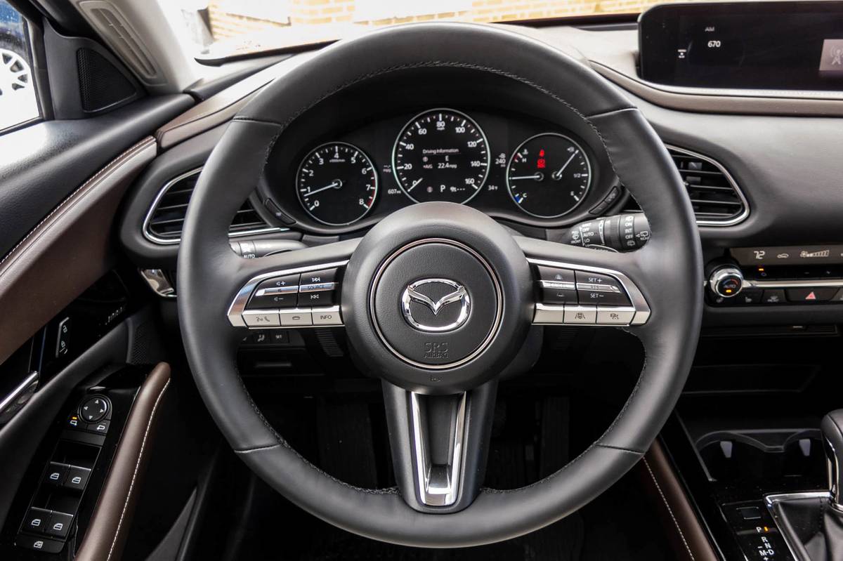 mazda cx 30 turbo 2021 10 front row  interior  steering wheel jpg