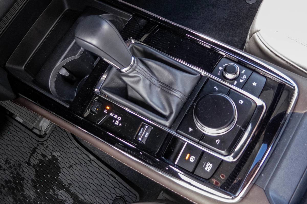 mazda cx 30 turbo 2021 11 center console  controls  front row  gearshift  interior jpg