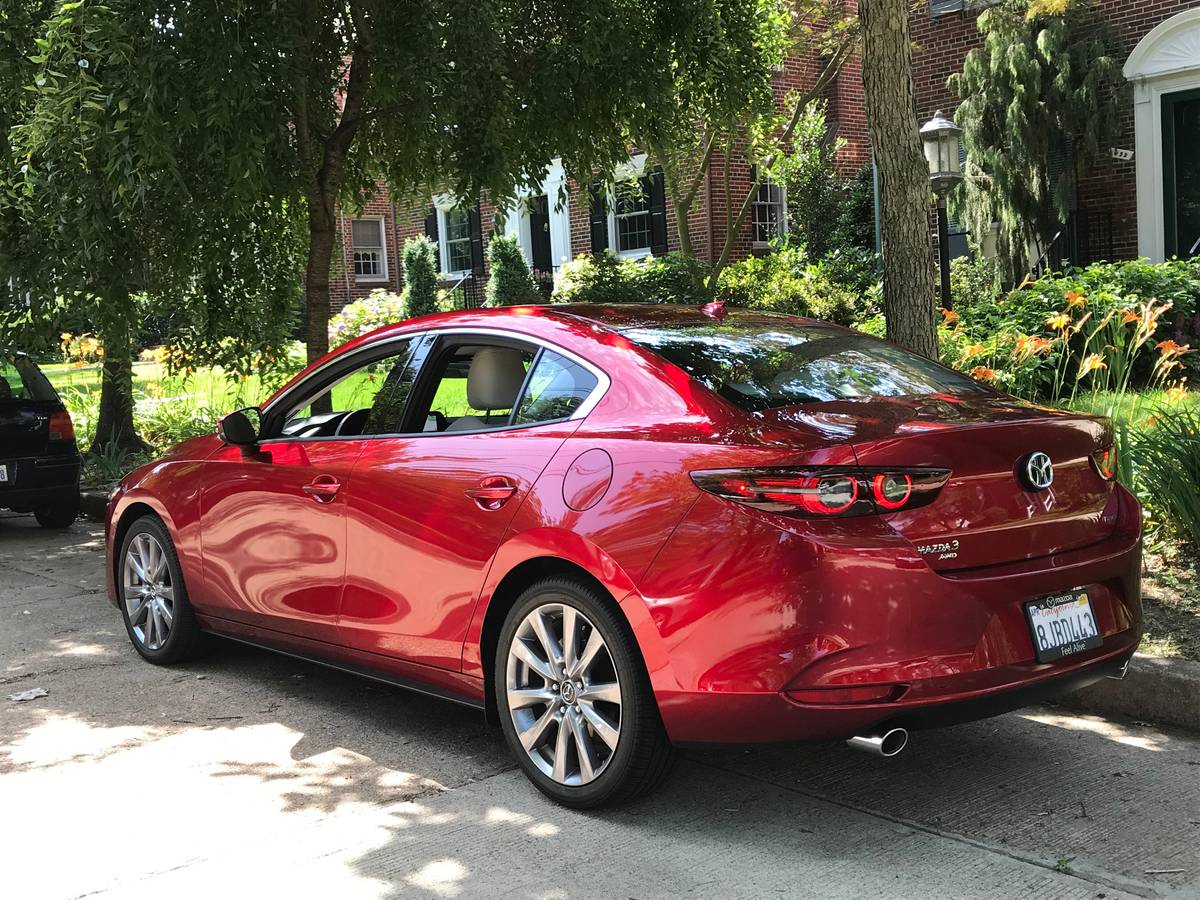 mazda mazda3 2019 03 angle  exterior  rear  red JPG