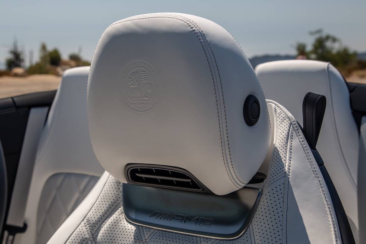 mercedes amg sl63 s e performance 2025 24 interior seat badge jpg