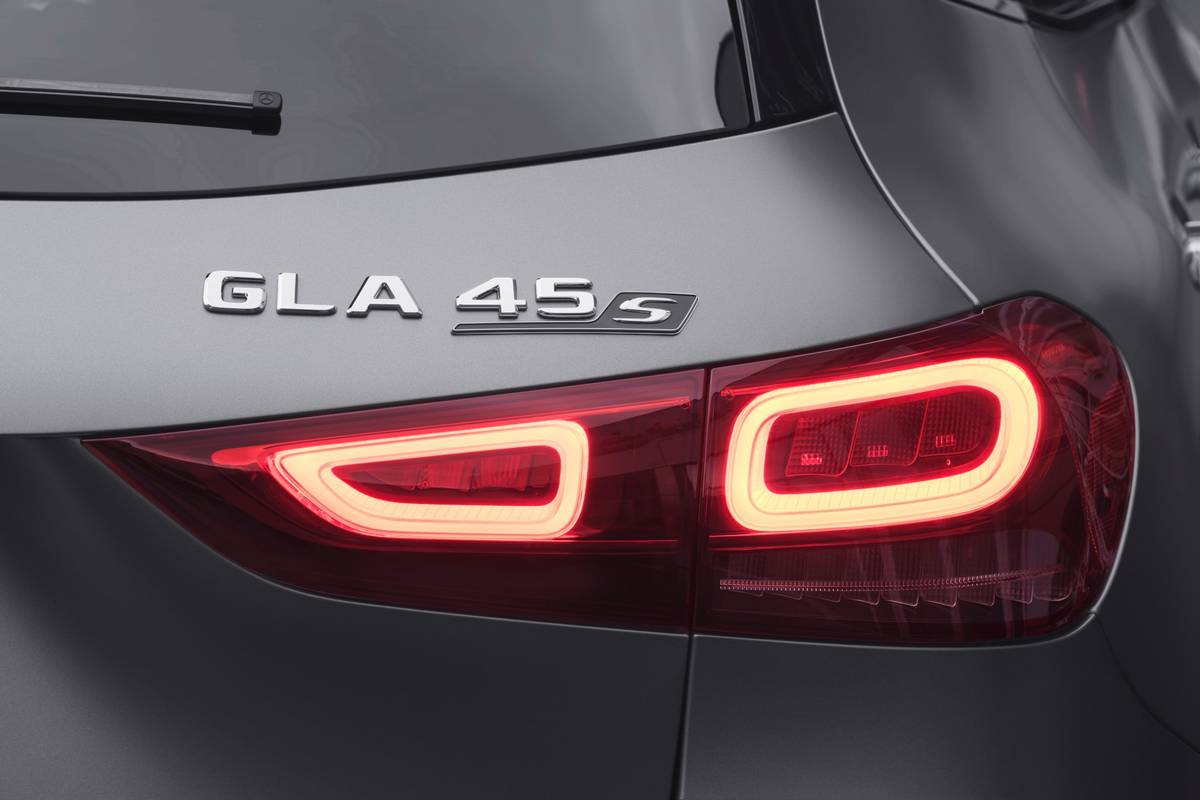 mercedes benz amg gla 45 2021 06 badge exterior rear silver taillights jpg