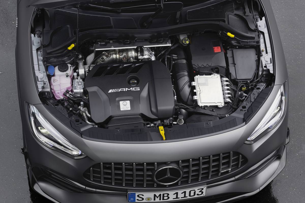 mercedes benz amg gla 45 2021 08 engine exterior jpg