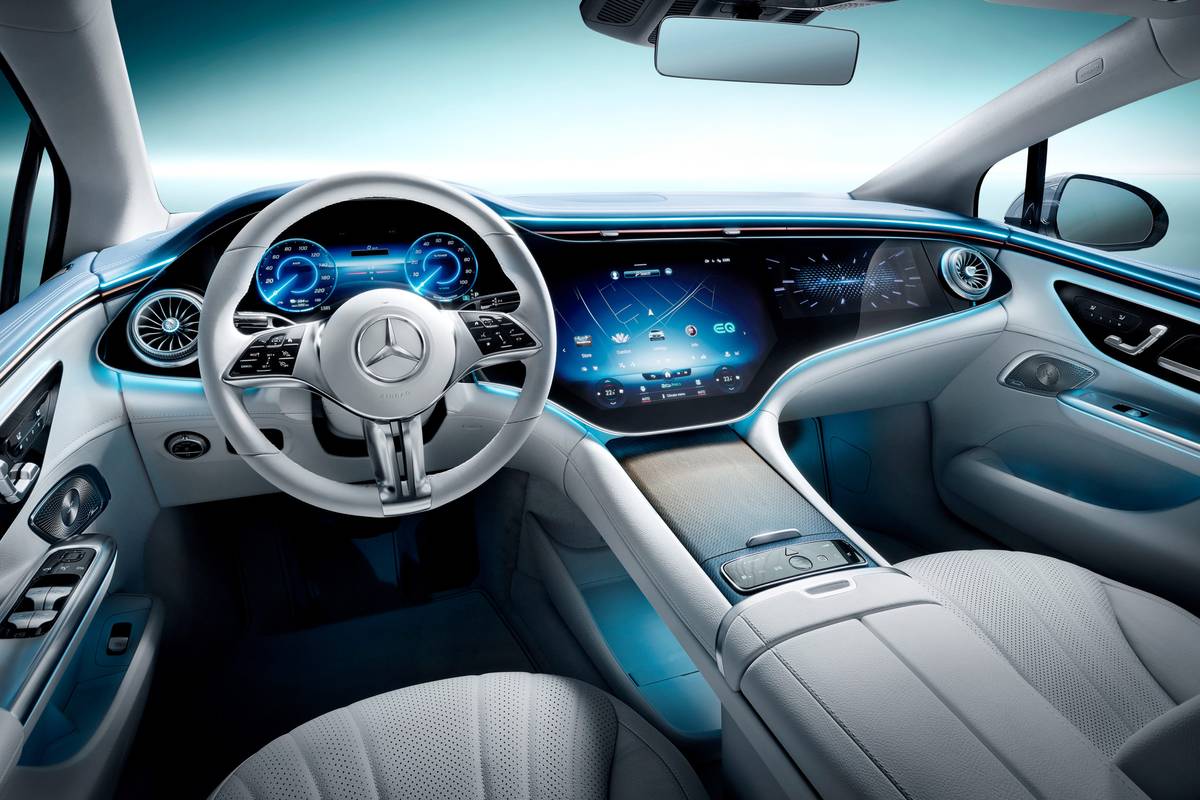 Ruiya Kompatibel mit Mercedes-Benz EQE EQS 2023 2024 Mittelkonsole