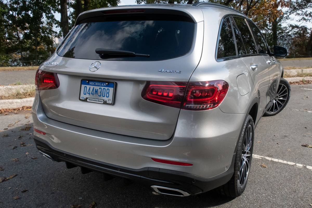 thumbnail image 2 of Silver Rear Bumper Outer Guard Plate For Mercedes GLC300 AMG GLC43 – 304 Stainless 2 of 6
