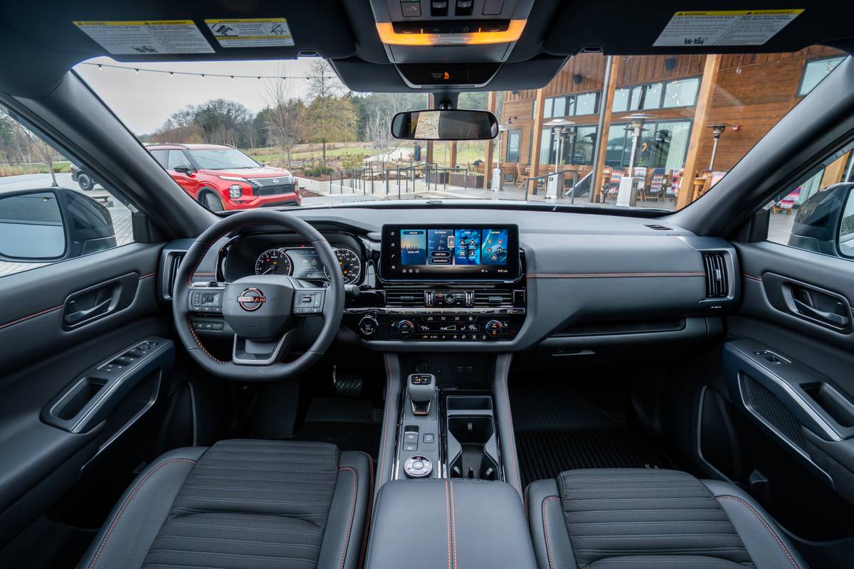 nissan pathfinder rock creek 2026 12 interior front row jpg