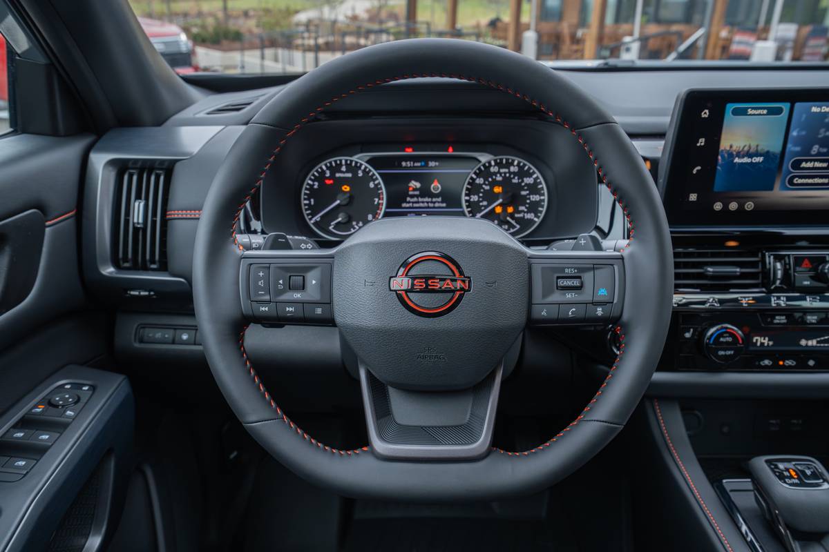 nissan pathfinder rock creek 2026 13 interior steering wheel jpg