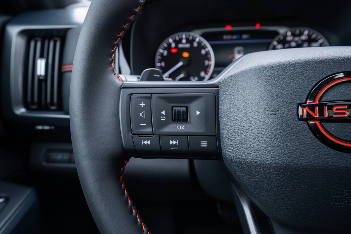 nissan pathfinder rock creek 2026 14 interior steering wheel buttons jpg