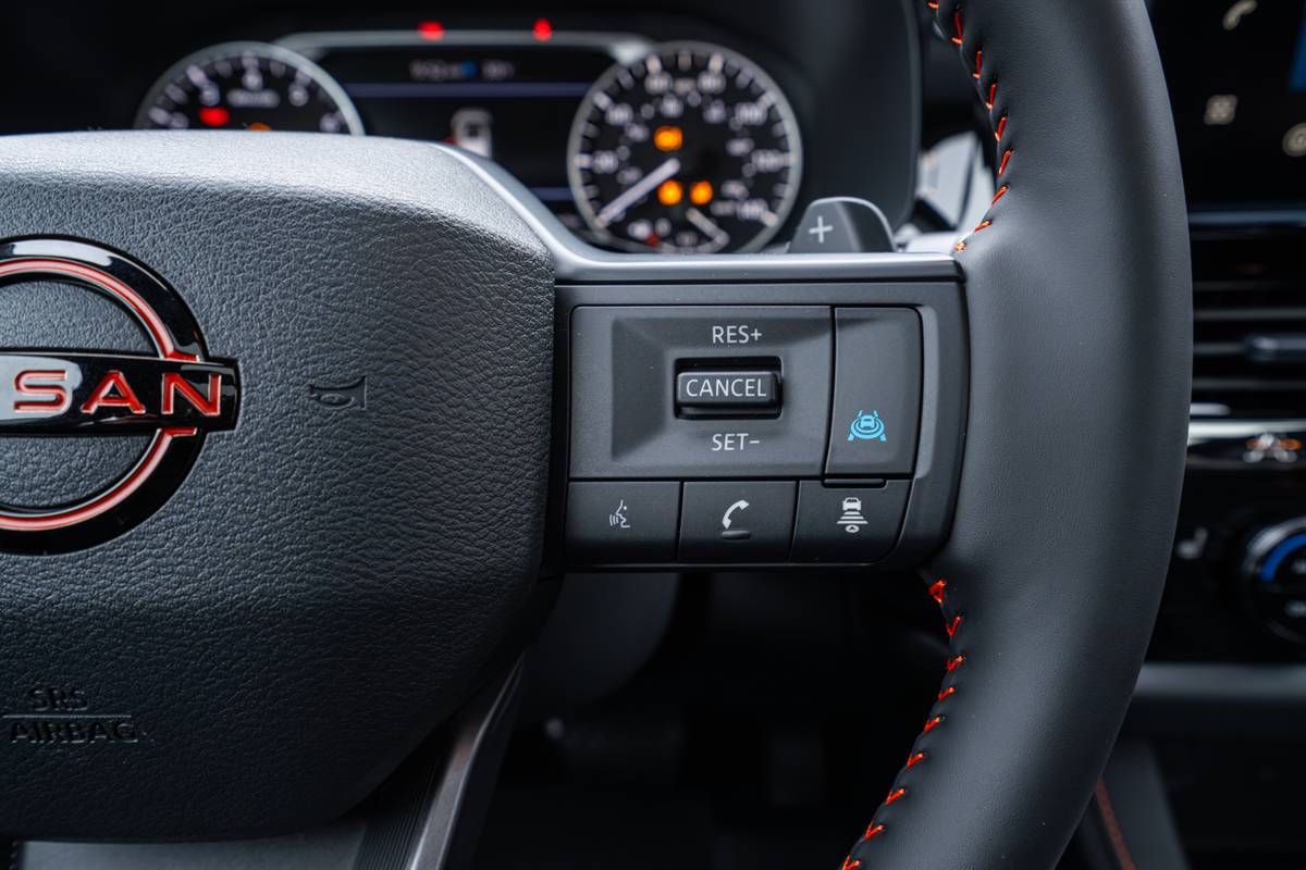 nissan pathfinder rock creek 2026 15 interior steering wheel buttons jpg