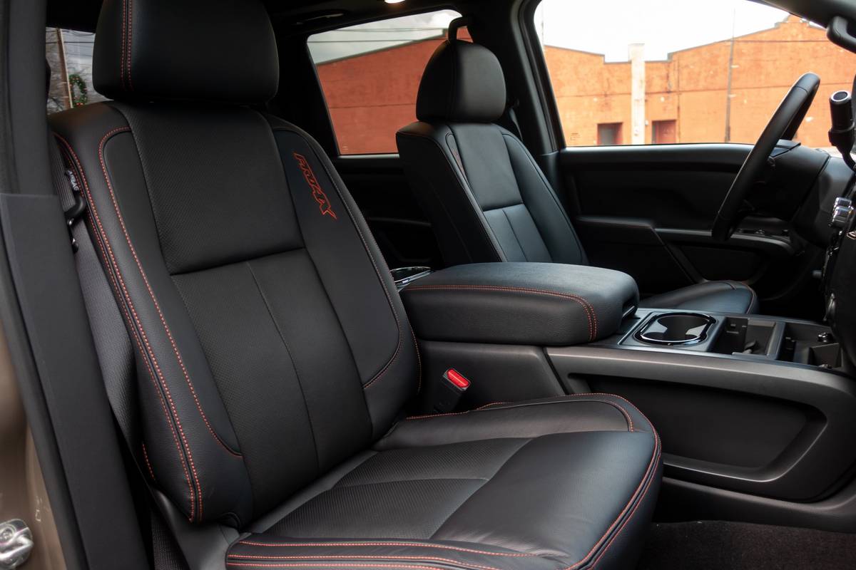 nissan titan pro 4x 2020 40 front row  interior  seat jpg